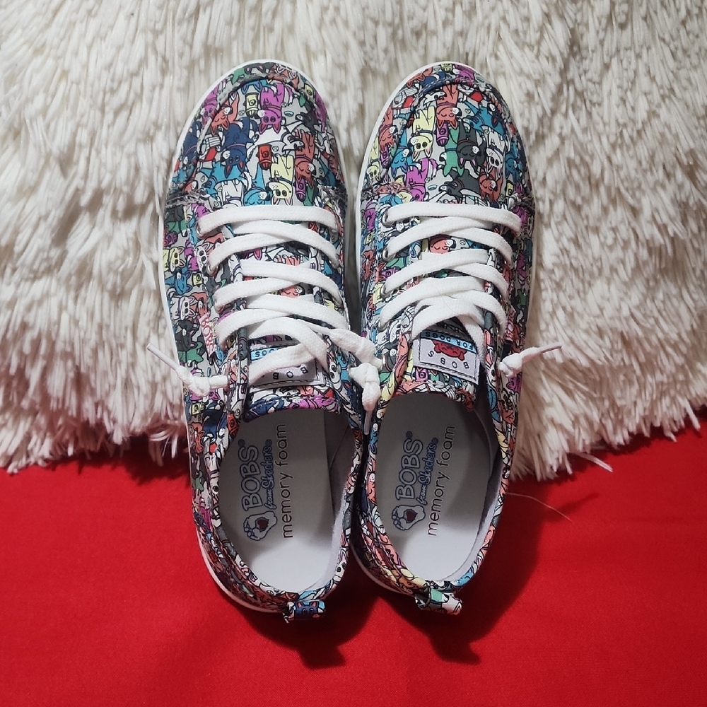 Skechers Women's, BOBS B Cute - Friends Fur-Ever Sneaker - Picture 3 of 10